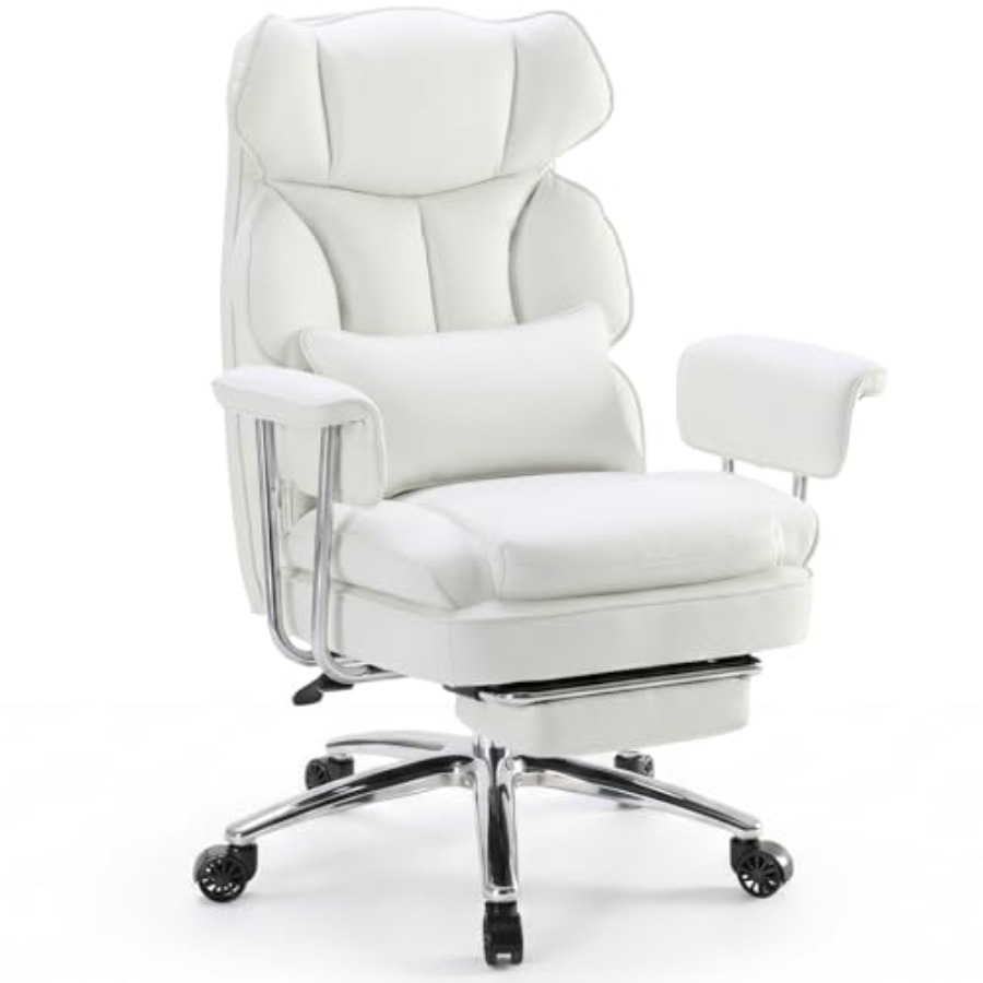 Home Office Desk - เก้าอี้สำนักงานผู้บริหาร - ออกแบบตามหลักสรีรศาสตร์ พนักพิงสูง รองรับหลังส่วนล่างและเอว พร้อมที่พักเท้า