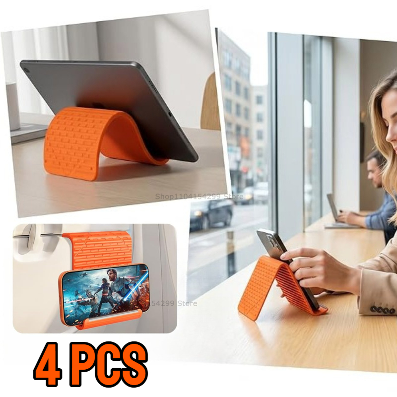 Home Office Desk - ที่วางโทรศัพท์ซิลิโคนแบบพับได้แบบพกพาปรับได้หลายมุมขาตั้งตั้งโต๊ะสำหรับไอโฟน ไอแพดแล็ปท็อปแท็บเล็ตโฮมออฟฟิศ