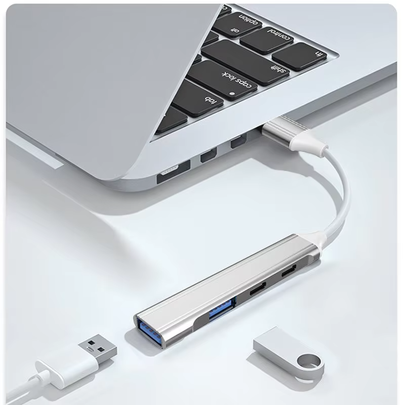 Home Office For Mac - 4 in 1 อลูมิเนียม Multi Splitter