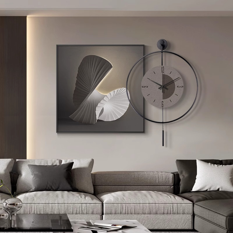 Home Office Interior Design - นาฬิกาแขวนผนังดีไซน์ทันสมัยสีดำ แบบดิจิตอล ตกแต่งภายในสำนักงาน สไตล์นอร์ดิก ของตกแต่งบ้าน