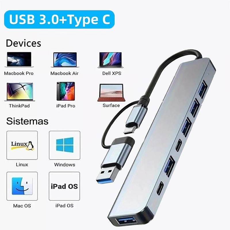 Home Office For Mac - ฮับ USB3.0 2 in 1 7