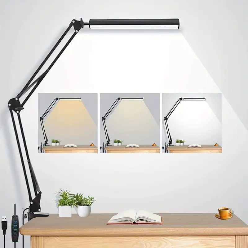 Home Office Desk - โคมไฟตั้งโต๊ะ LED สำหรับบ้าน อ่านหนังสือ เรียน ปรับได้