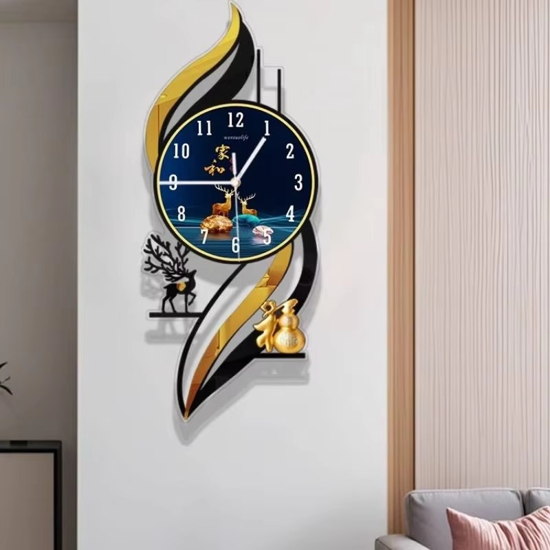 Home Office Interior Design - นาฬิกาแขวนผนัง Zen ดีไซน์พรีเมียม แปลกใหม่ ตกแต่งภายในบ้าน สำนักงาน