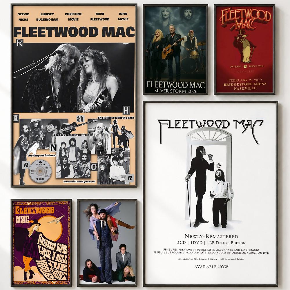 Home Office For Mac - โปสเตอร์วงดนตรี Fleetwood Mac แบบ HD ติดผนังได้โดยไม่ทิ้งคราบ