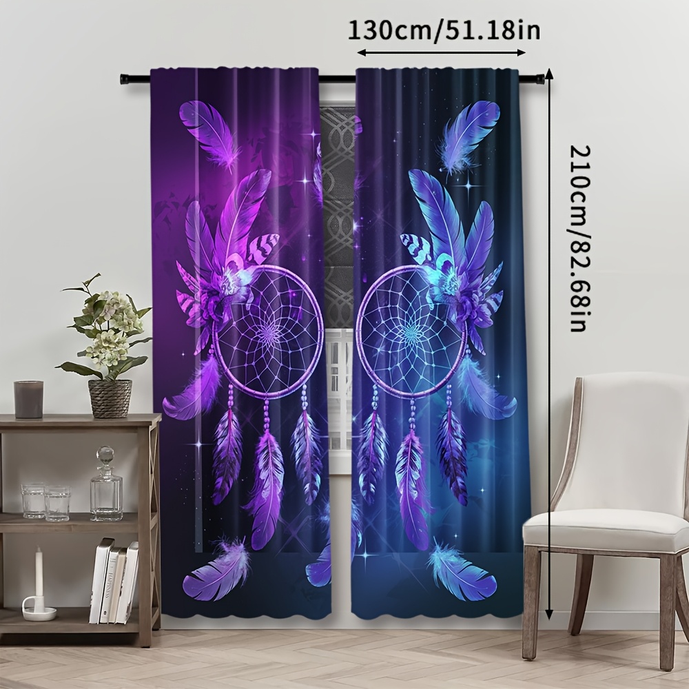 ม่านดักฝันสีม่วง ศิลปะขนนก สไต - Home Office Interior Design บทวิจารณ์และราคา