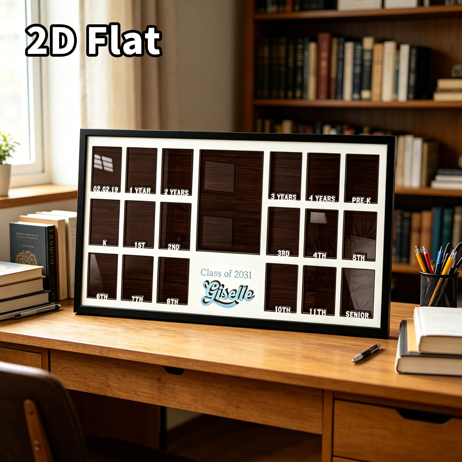 กรอบรูปไม้แบบกำหนดเอง 1 ชิ้น ป - Home Office Photos บทวิจารณ์และราคา