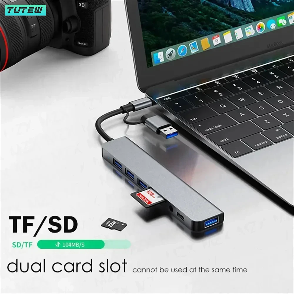 ฮับ USB-C 8 in 1 ตัวแยก USB ตั - Home Office For Mac บทวิจารณ์และราคา