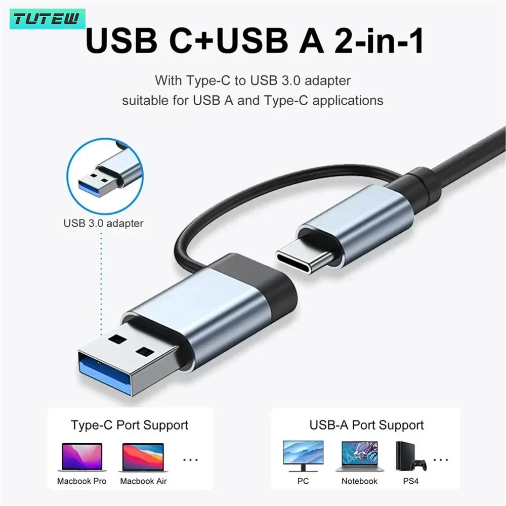 ฮับ USB-C 8 in 1 ตัวแยก USB ตั - Home Office For Mac บทวิจารณ์และราคา