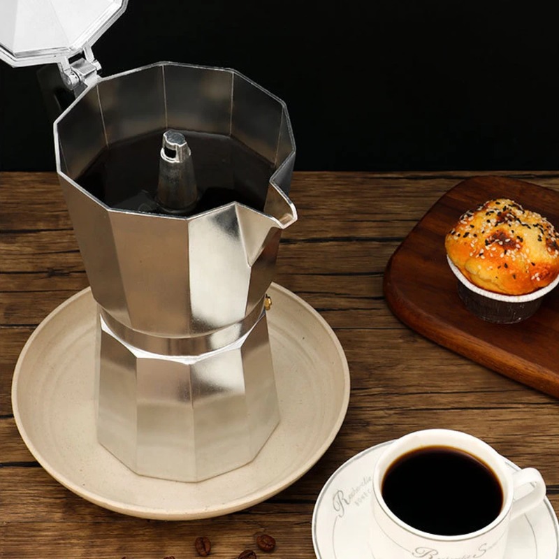 หม้อกาแฟโมก้าพอทแบบพกพา ทรงแปด - Home Office Moka บทวิจารณ์และราคา