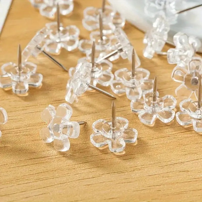 50/100/200pcs ดอกไม้ PUSH Pins - Home Office Image บทวิจารณ์และราคา
