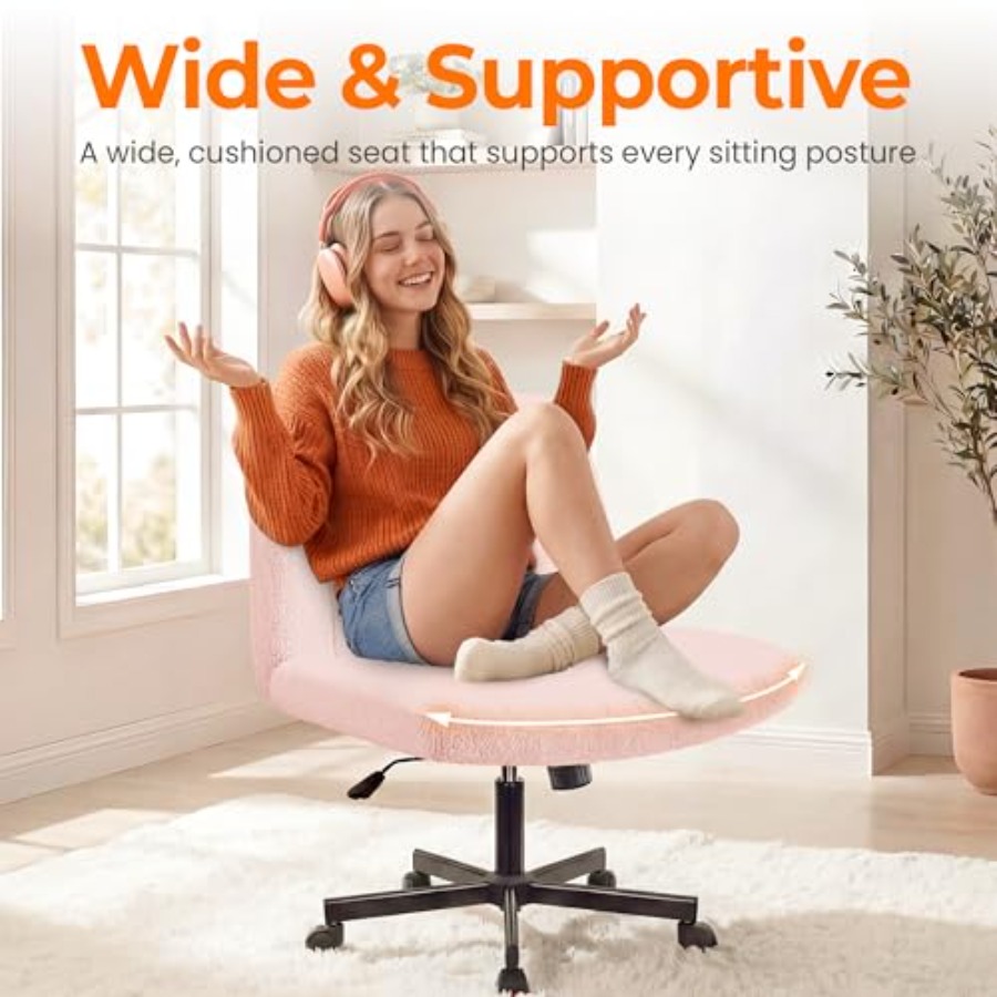 เก้าอี้คริสครอสแบบมีล้อ สำหรับ - Home Office Desk บทวิจารณ์และราคา