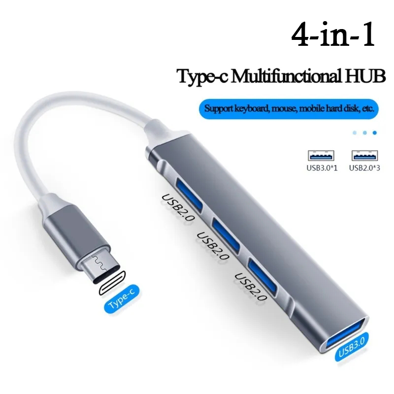 4-in-1 USB C HUB 3.0 ประเภท C  - Home Office For Mac บทวิจารณ์และราคา