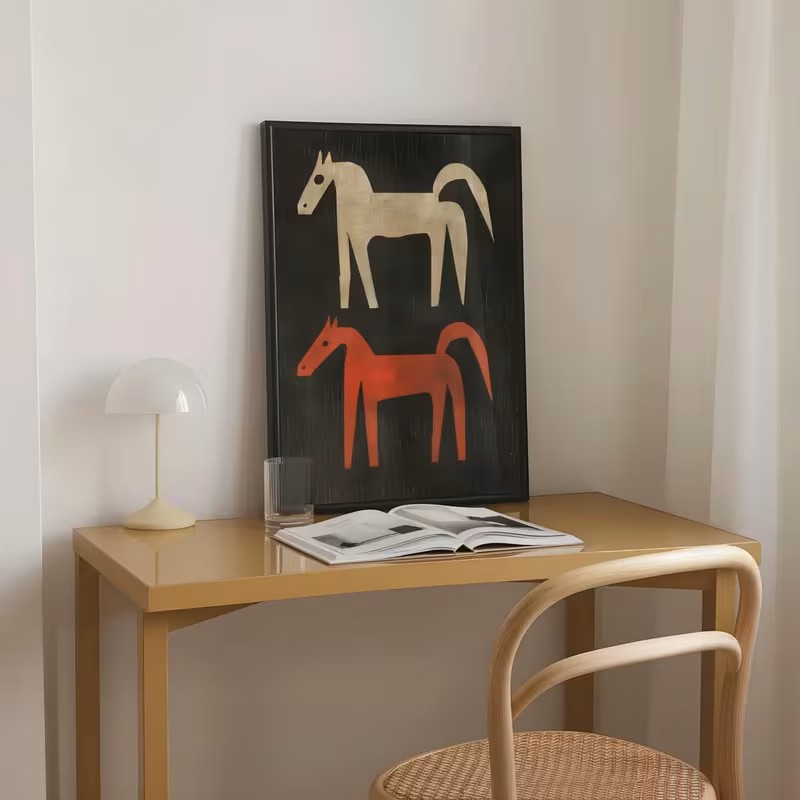 โปสเตอร์ผ้าใบลายสัตว์ติดผนัง ด - Home Office Interior Design บทวิจารณ์และราคา