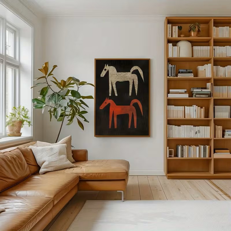 โปสเตอร์ผ้าใบลายสัตว์ติดผนัง ด - Home Office Interior Design บทวิจารณ์และราคา