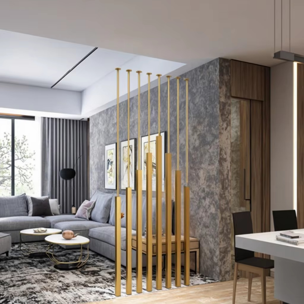 ฉากกั้นห้องสเตนเลสสตีลชุบทองแบ - Home Office Interior Design บทวิจารณ์และราคา
