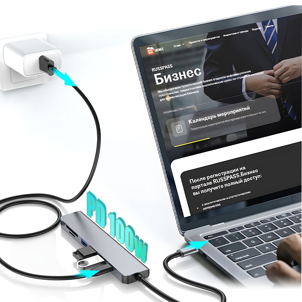 ฮับ USB C 7 in 1 รองรับ HDMI 4 - Home Office For Mac บทวิจารณ์และราคา