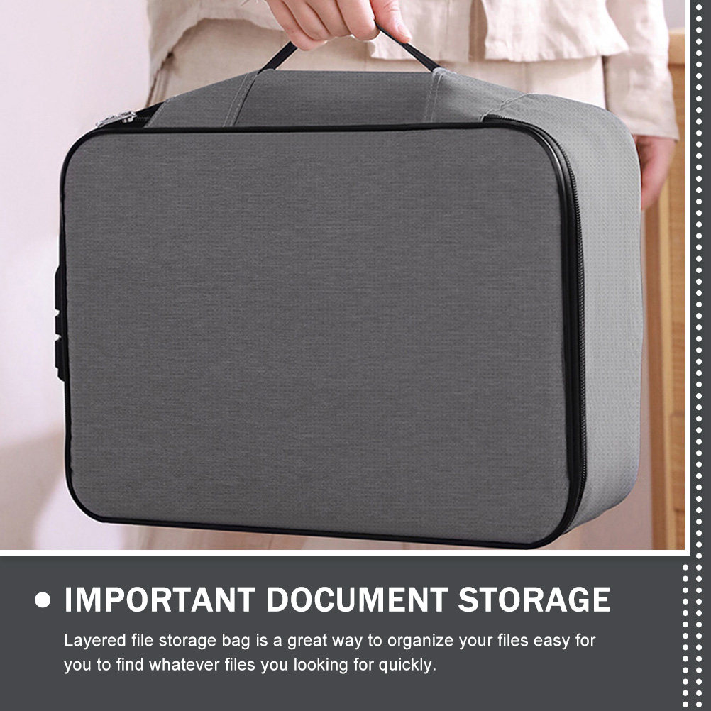 กล่องเก็บเอกสารแบบพกพาพร้อมกุญ - Home Office Travel Document บทวิจารณ์และราคา