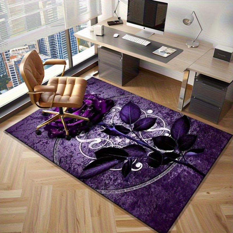 พรมใบไม้สีม่วงสำหรับตกแต่งสำนั - Home Office Interior Design บทวิจารณ์และราคา