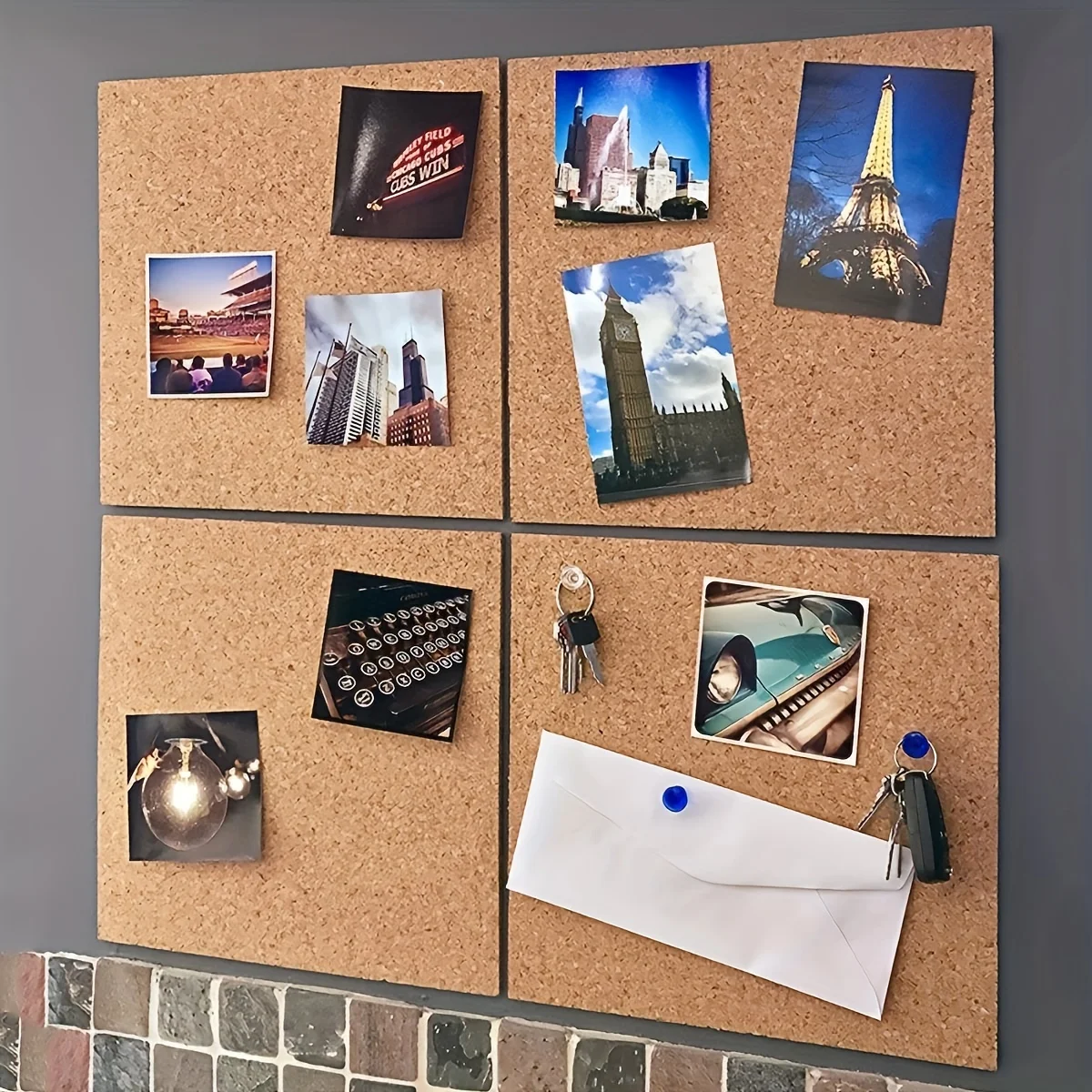 กระดานปักเข็มไม้ก๊อกแบบไร้กรอบ - Home Office Image บทวิจารณ์และราคา