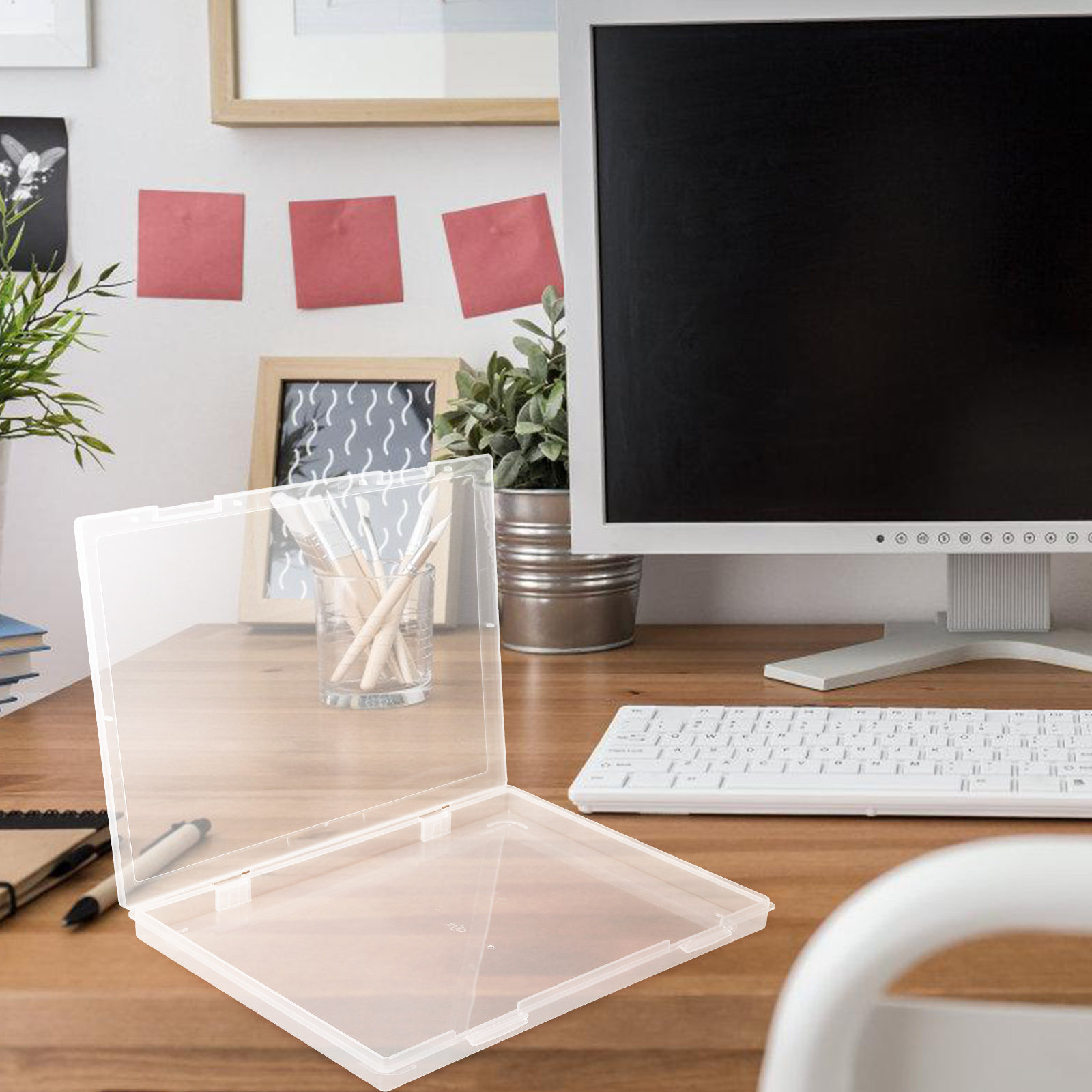 กล่องใส่เอกสารใส 2 ชิ้น พร้อมฝ - Home Office Travel Document บทวิจารณ์และราคา