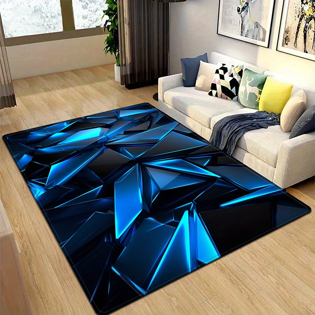 พรมปูพื้นลายกาแล็กซีศิลปะ ลายไ - Home Office Interior Design บทวิจารณ์และราคา