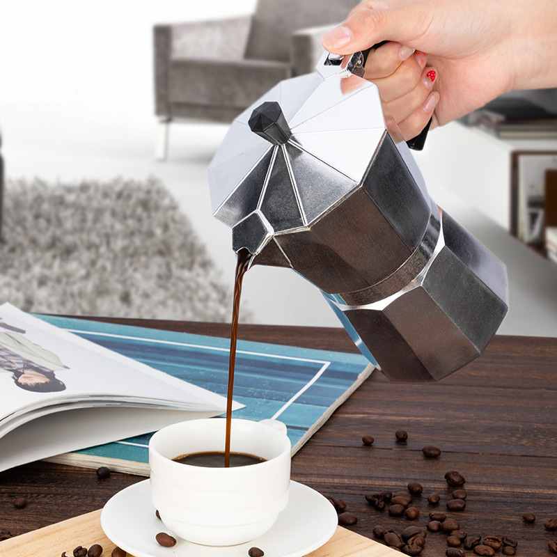 กาต้มกาแฟอะลูมิเนียมแบบลาเต้เพ - Home Office Moka บทวิจารณ์และราคา