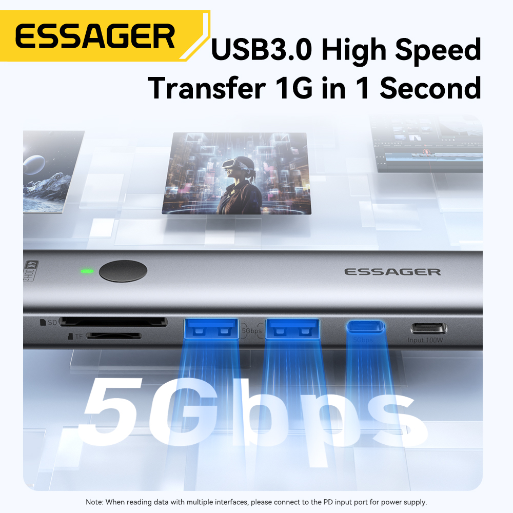 Essager USB C HUB 4K 7-in-1 ปร - Home Office For Mac บทวิจารณ์และราคา