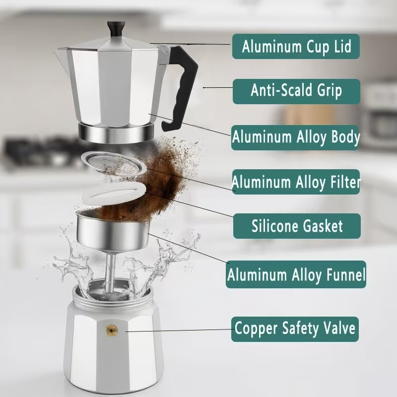 เครื่องชงกาแฟเอสเพรสโซแบบอิตาเ - Home Office Moka บทวิจารณ์และราคา