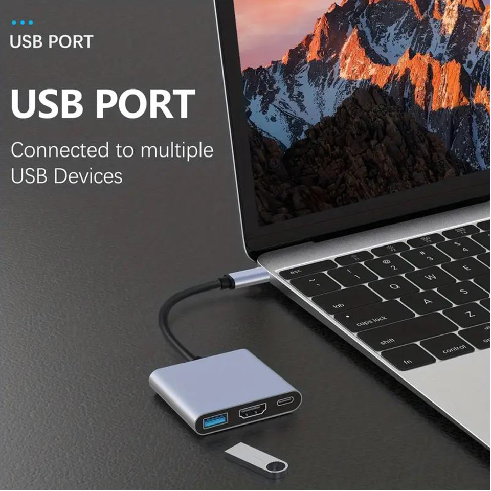 ฮับ USB Type-C 3-in-1 ตัวผู้เป - Home Office For Mac บทวิจารณ์และราคา