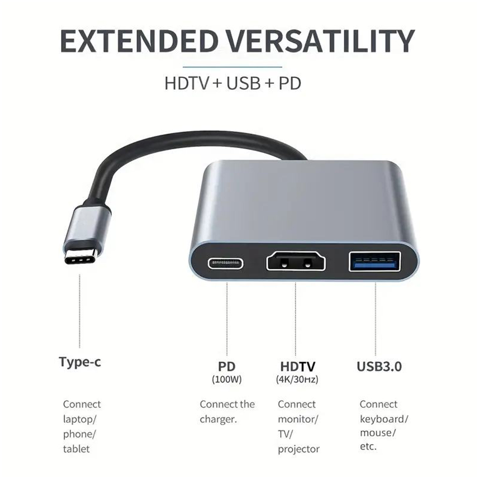 ฮับ USB Type-C 3-in-1 ตัวผู้เป - Home Office For Mac บทวิจารณ์และราคา