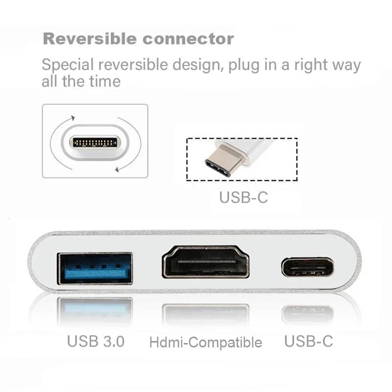 3 ใน 1 ประเภท C ถึงอะแดปเตอร์ท - Home Office For Mac บทวิจารณ์และราคา